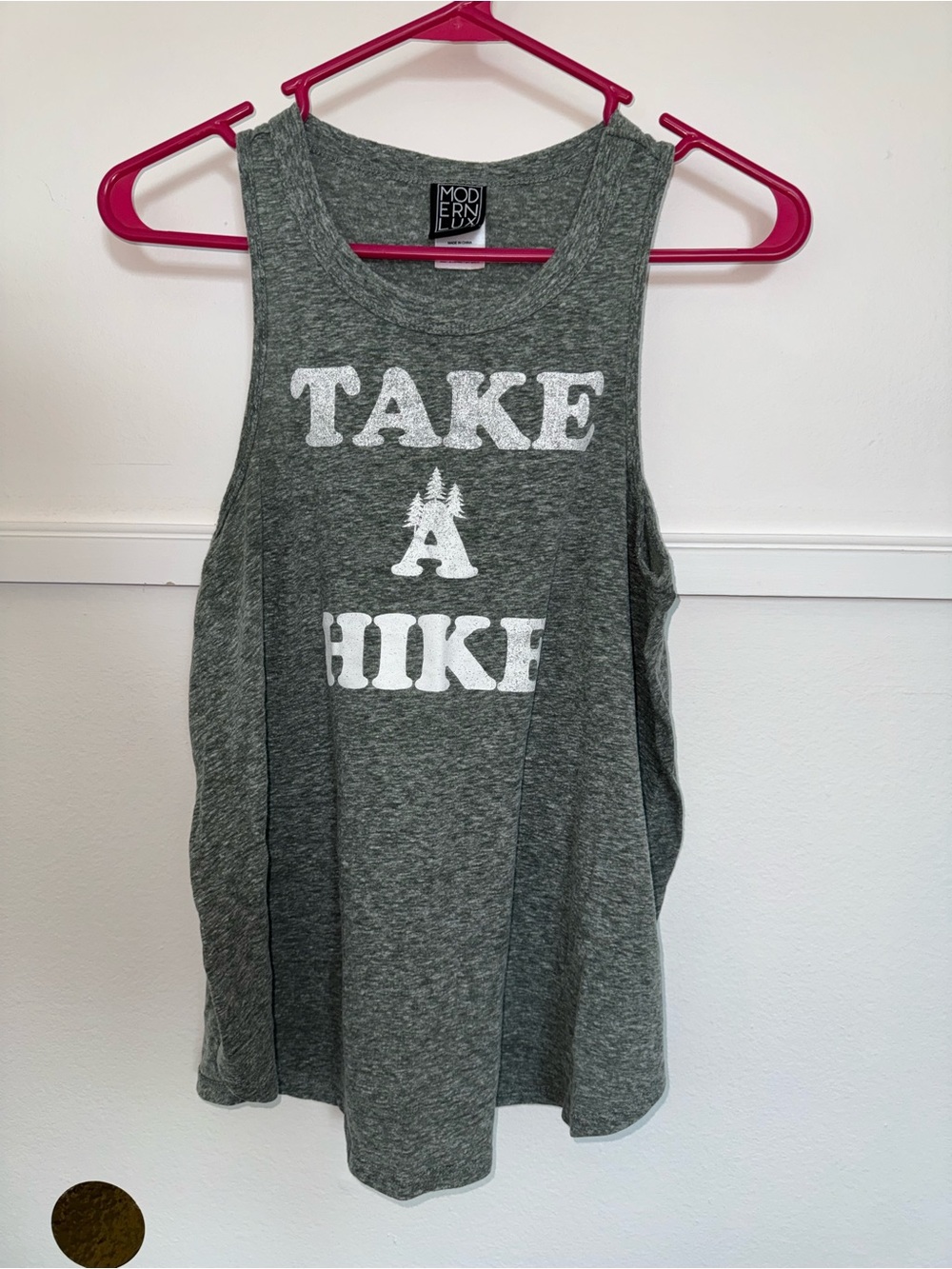 Gray 'Take A Hike' Graphic Tank